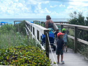 Atlantic Towers private beach access to Carolina Beach