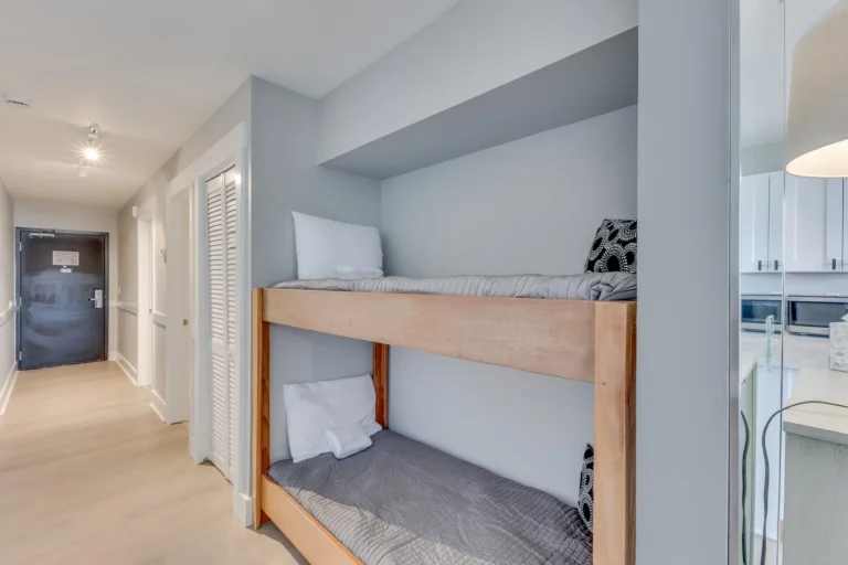 Built-in hallway bunk beds inside Seagrass Retreat at Atlantic Towers